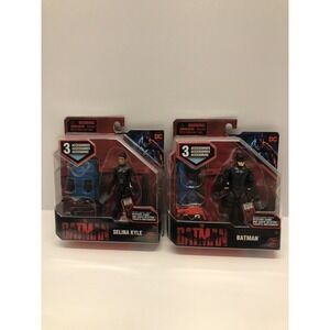 LOT Of 2 SPIN MASTER 2022 DC 4" FIGURE THE BATMAN And THE PENGUIN